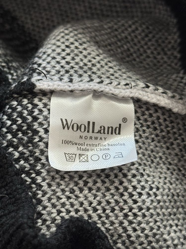 Sweter Woolland S 100% wełna wool damski elegancki rozsuwany