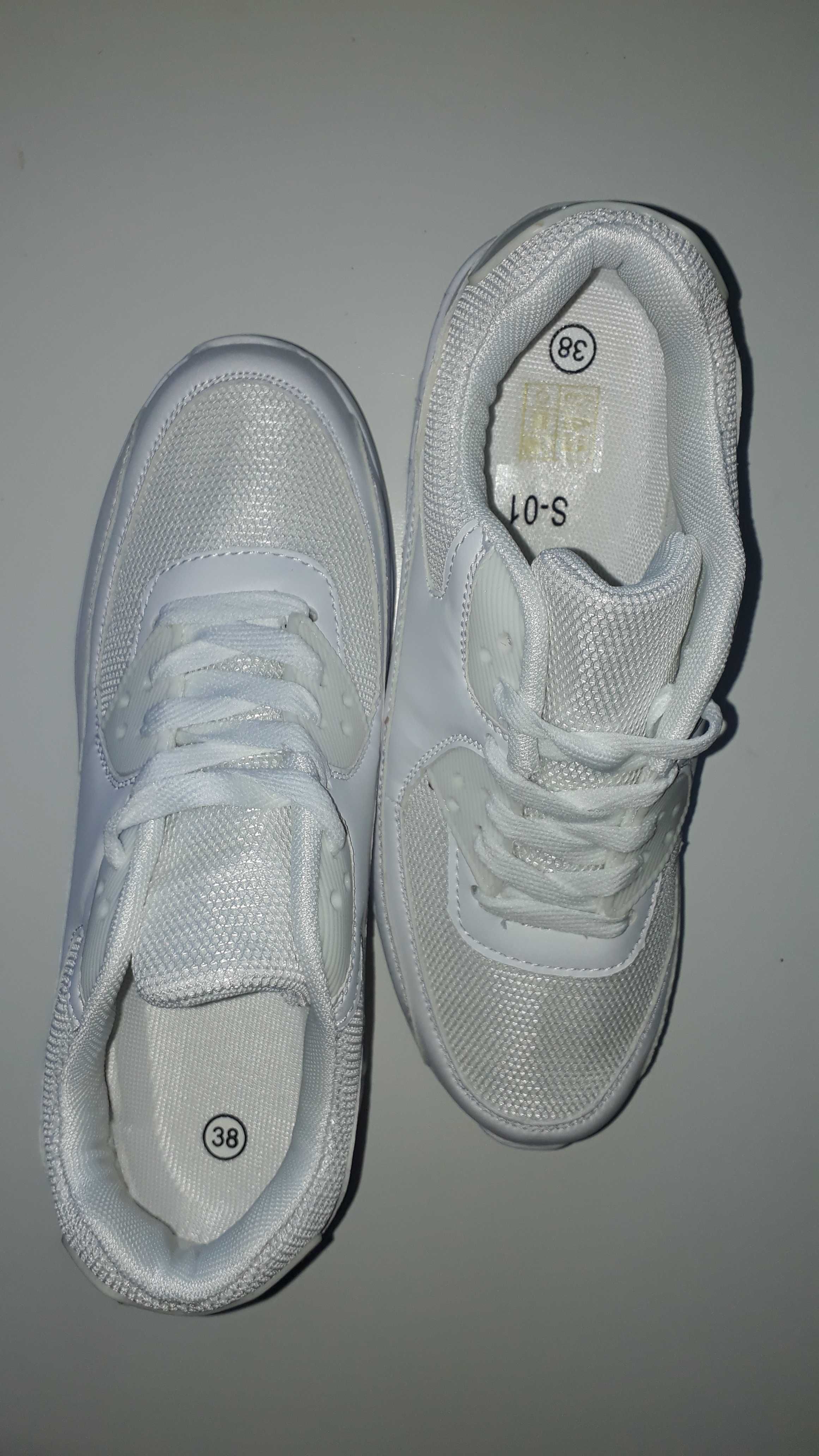 Buty sportowe,snikersy Białe rozm.38