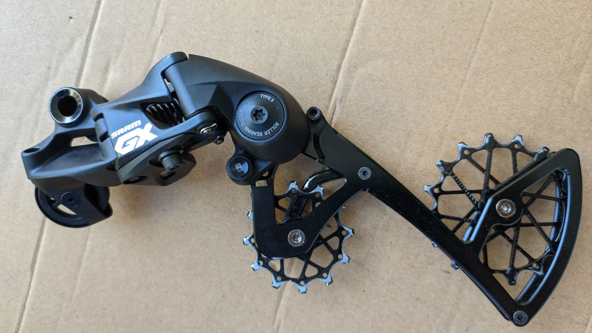 Desviador SRAM GX Eagle Lunar 12v + caixa e roldanas Garbaruk, = novo