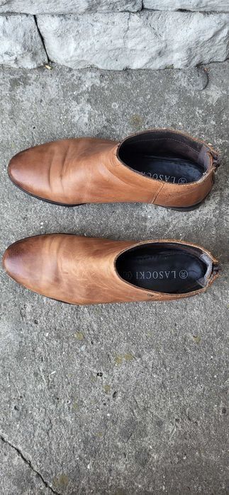 Черевики сапожки Челсі lasocki шкіра коричневі