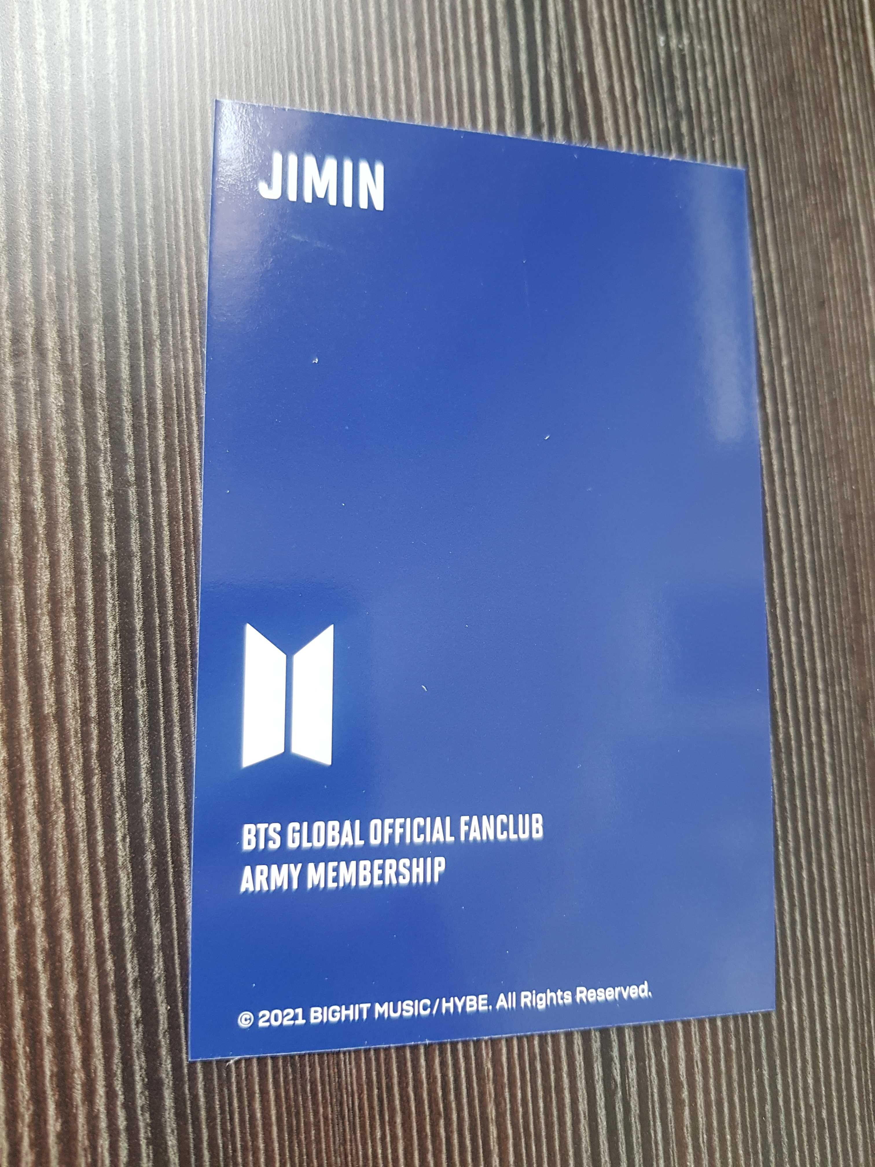 Jimin photocard Army kit membership BTS Korea