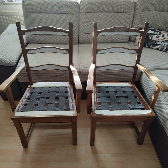 Krzesła ogrodowo - tarasowe drewniane z poduszkami 4 szt - Transport