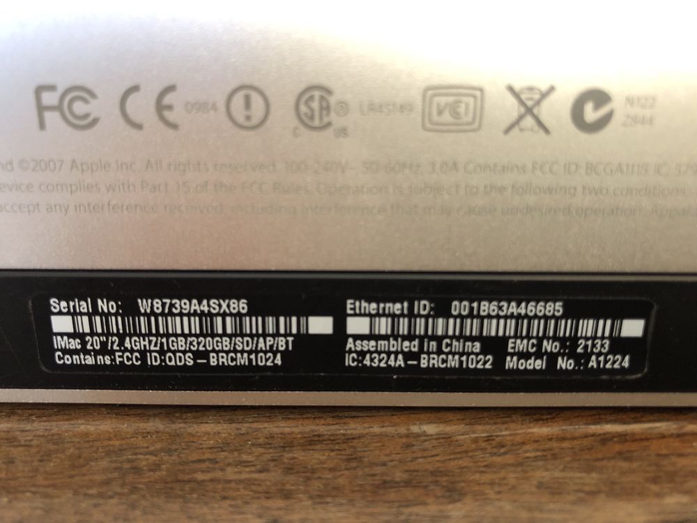 iMac a1224 в чудовому стані.