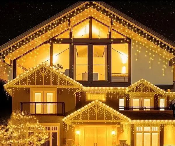 Теплий білий Новорічна святкова гірлянда бахрома. РІЗНІ КОЛЬОРИ