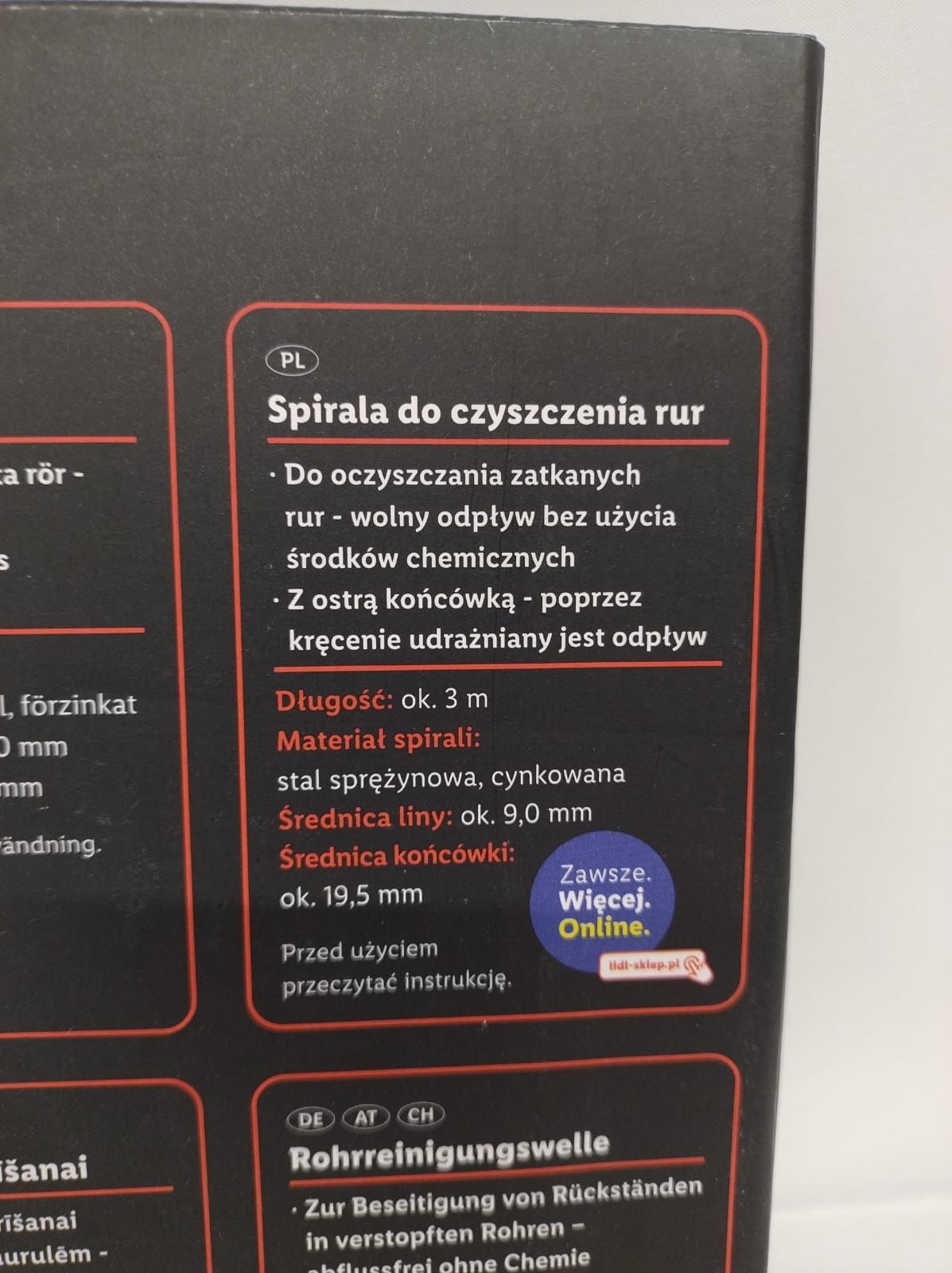 Spirala do czynienia rur 3m  Parkside