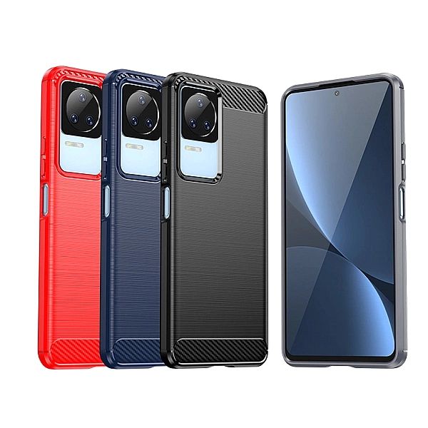 Carbon Case etui Xiaomi Poco F4/5G elastyczny silikonowy karbonowy pok