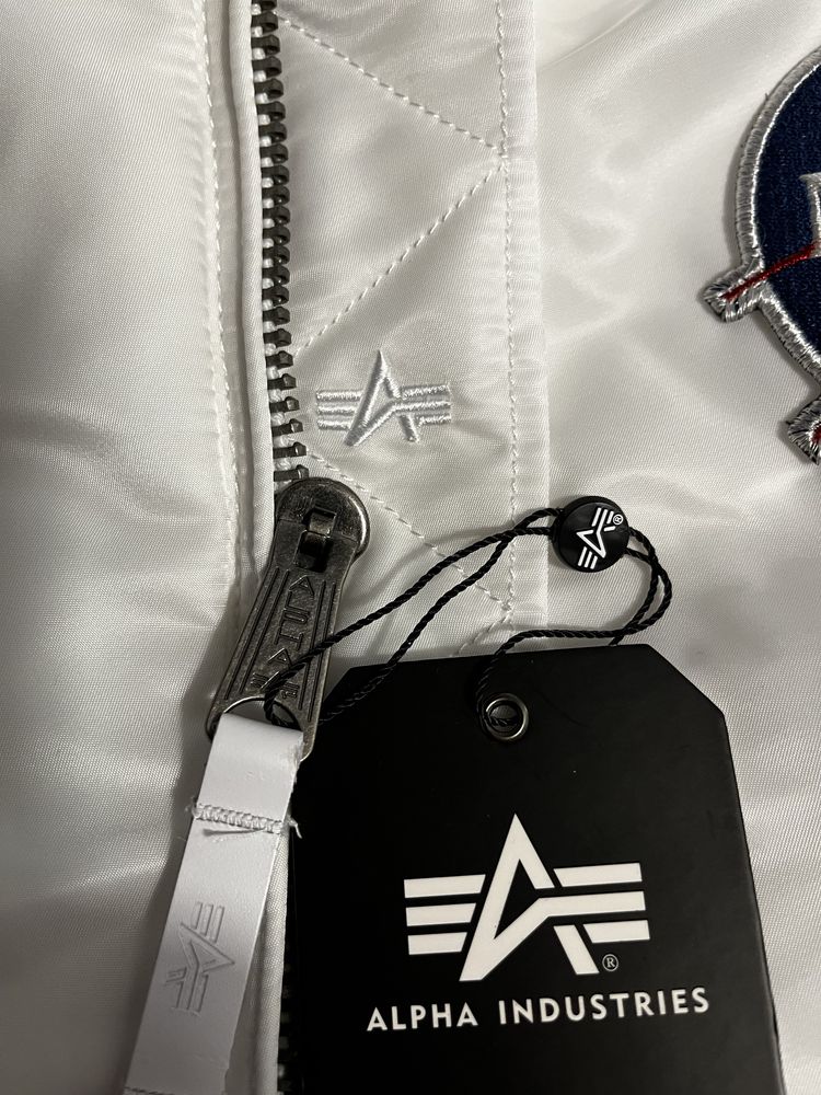 Alpha Industries MA-1 VF nasa lp, bomber white, r.XL . Nowa z metką