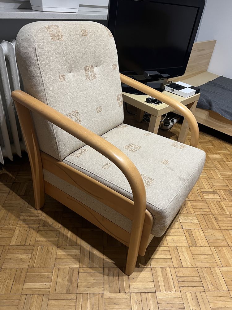 Fotel drewno 1 sztuka