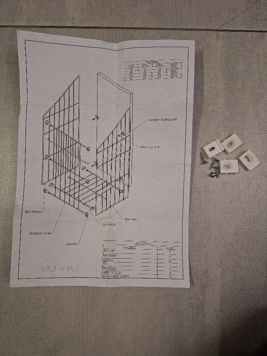 Kosz na pranie do zabudowy
