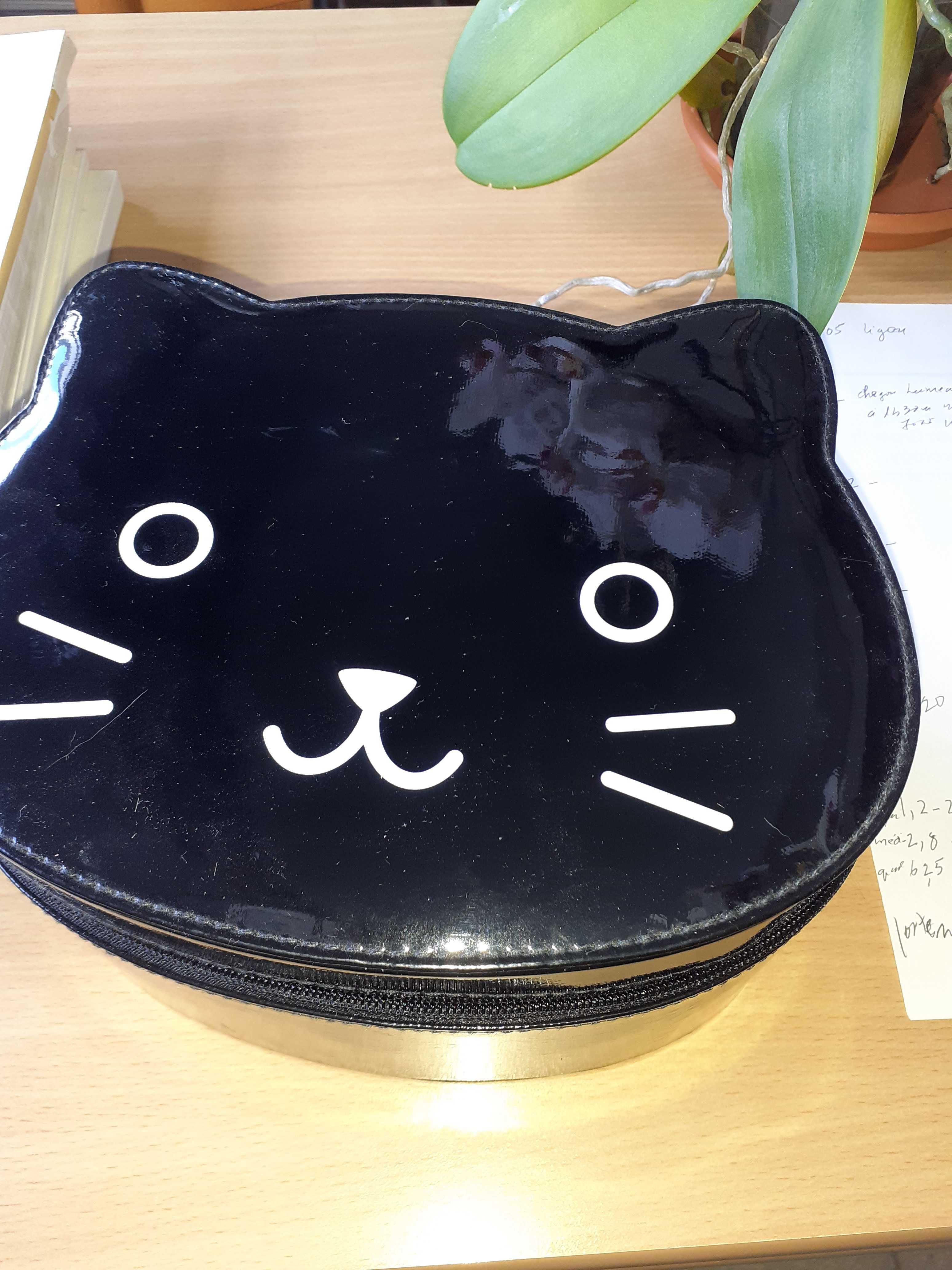 Fim de semana/ necessaire gato preto