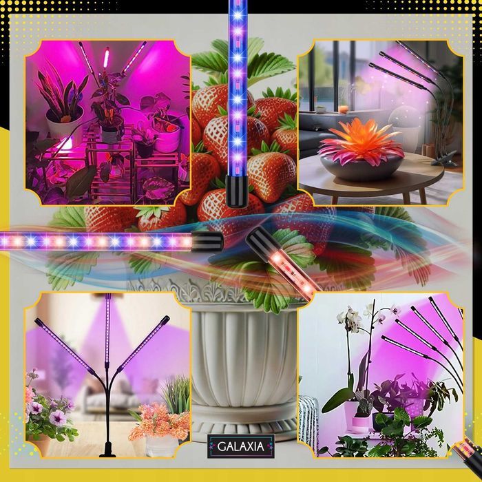 LAMPA DO ROŚLIN 3X Do Uprawy Wzrostu Oświetlenie Żarówka LED Grow TIME