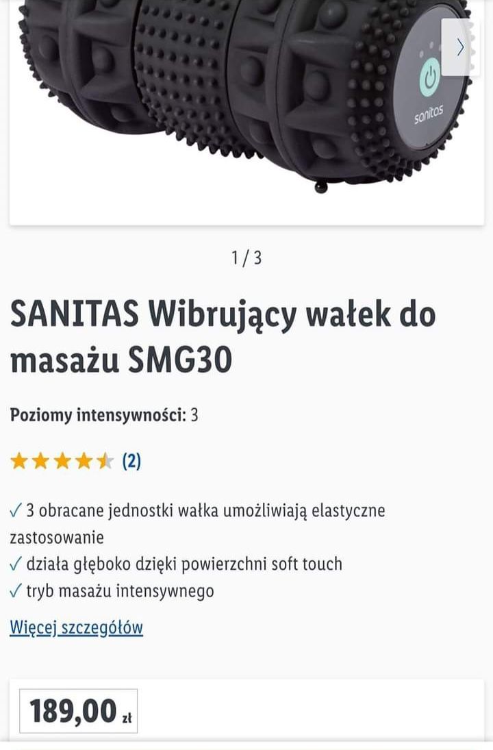 Wibrujący wałek do masażu