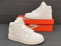 Білі кросівки Джордан ретро 1. Высокие кроссовки Jordan retro 1 р36-38