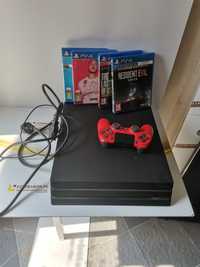 Playstation 4 Pro z dyskiem 1 Tb / 1000GB+  Pad+ Okablowanie