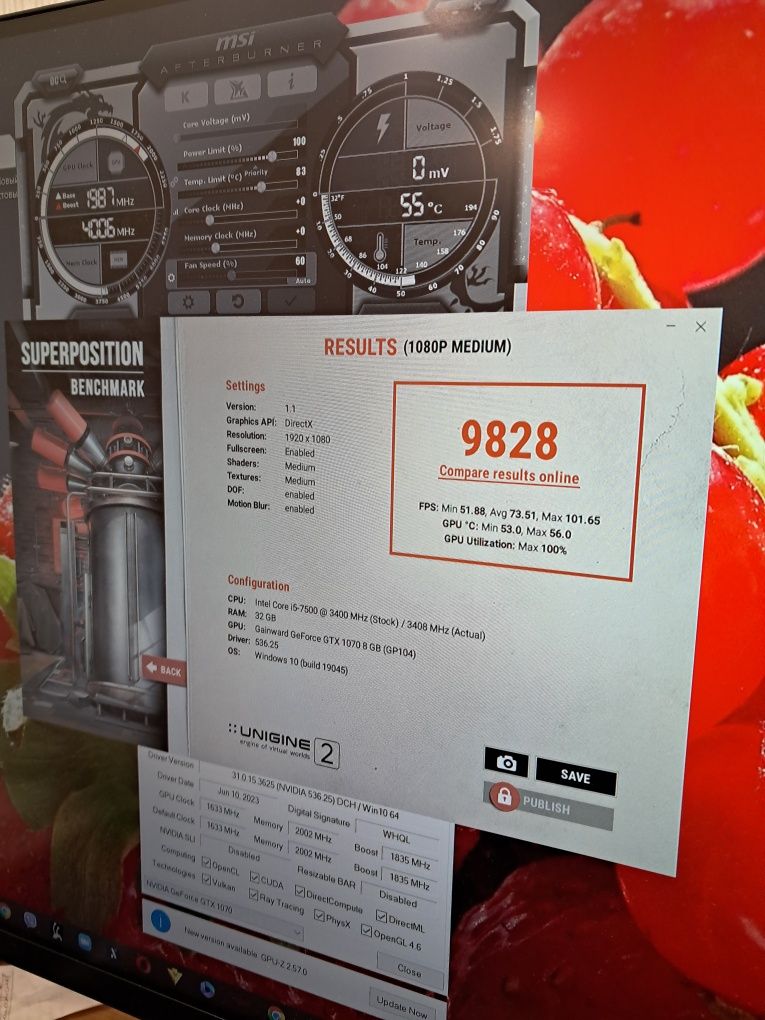 Видеокарта КАК НОВАЯ MSI GeForce GTX 1070 8GB большая холодная