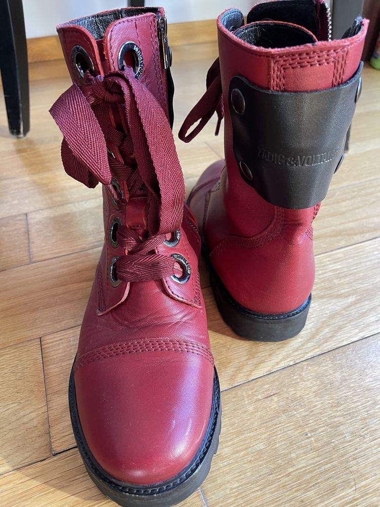 Bota Zadig et Voltaire vermelhas