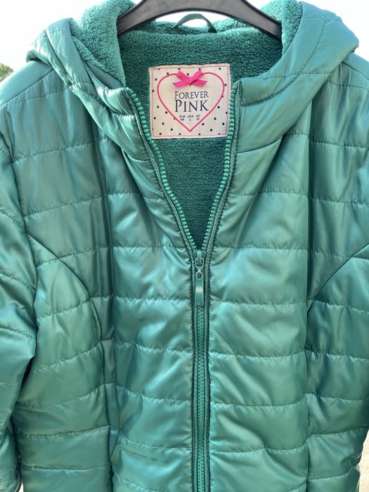 Zielona kurtka ocieplana pikowana damska Forever Pink L