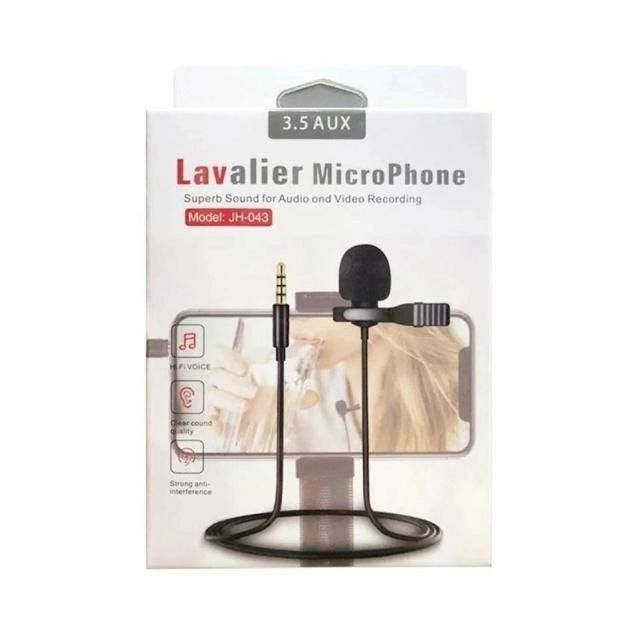 Мікрофон петличний нагрудний Lavalier JH-043 3.5mm jack з затискачем