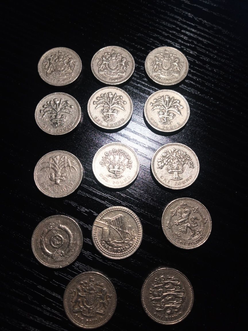 Zestaw monet funtów GBP Angli Królowa Elżbieta II Windsor Elizabeth II
