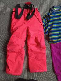 Spodnie narciarskie + ubranie termiczne
