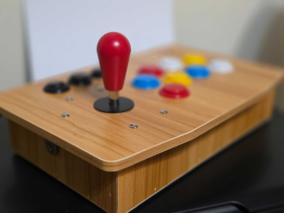 JOYSTICK tipo Arcade em Madeira Wireless com bateria