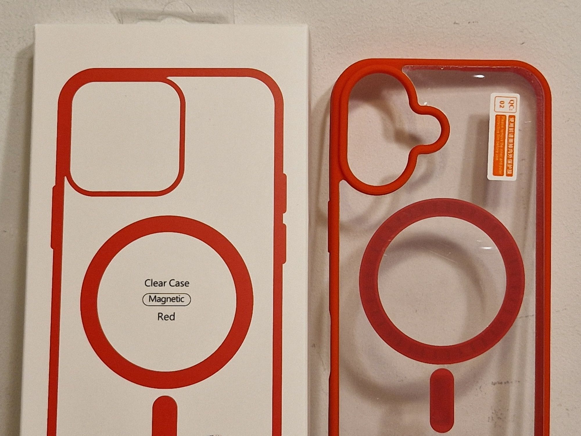 Acrylic Color Magsafe Case do Iphone 16 Plus czerwony