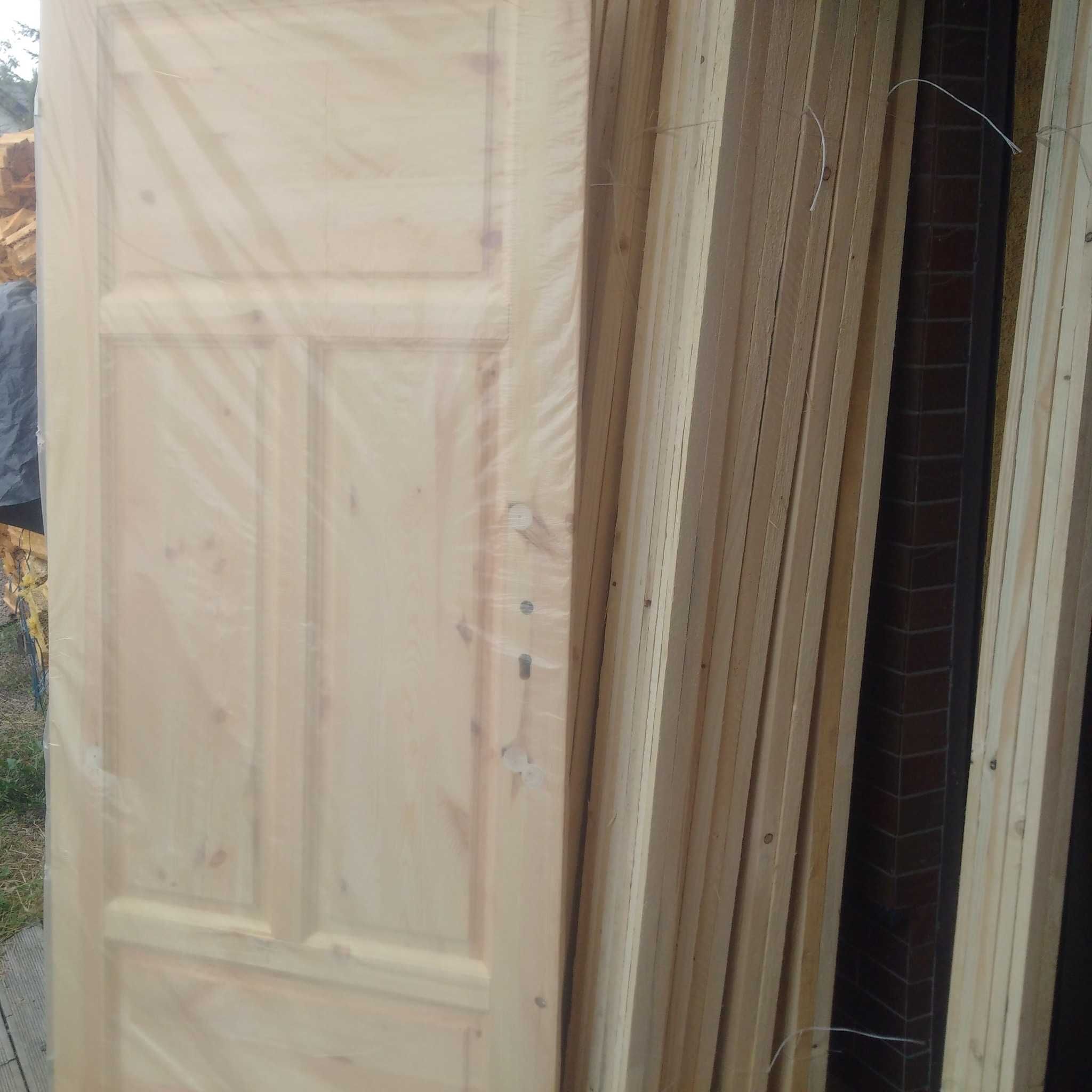 drewniane drzwi sosnowe OdRęki Mocne Solidne