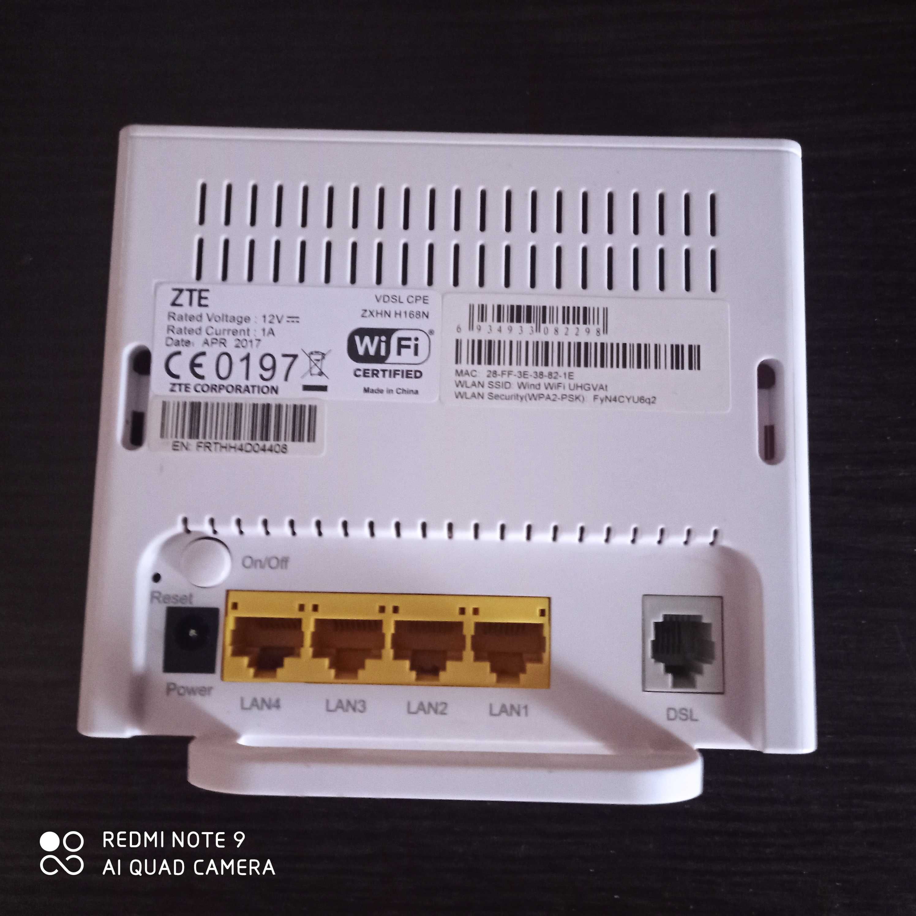 Новый WiFi роутер ZTE ZXHN H168N