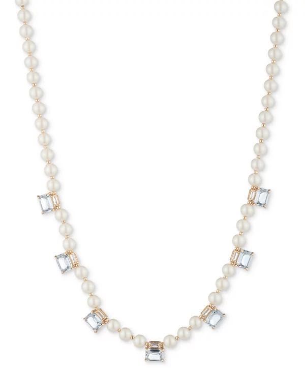 Ralph Lauren color stone & pearl 17" necklace Rолье жемчуг со стразами