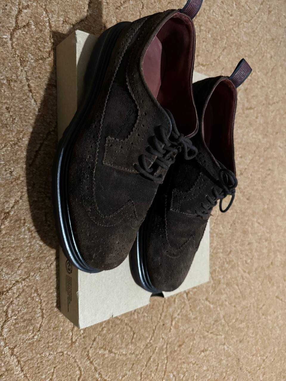 Чоловічі туфлі GANT замшеві шкіряні коричневі  41 розмір