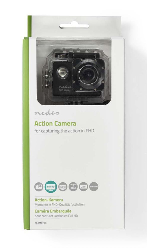 Nedis | Action Cam FULL HD 1080P 30 fps Wifi Waterproof Case