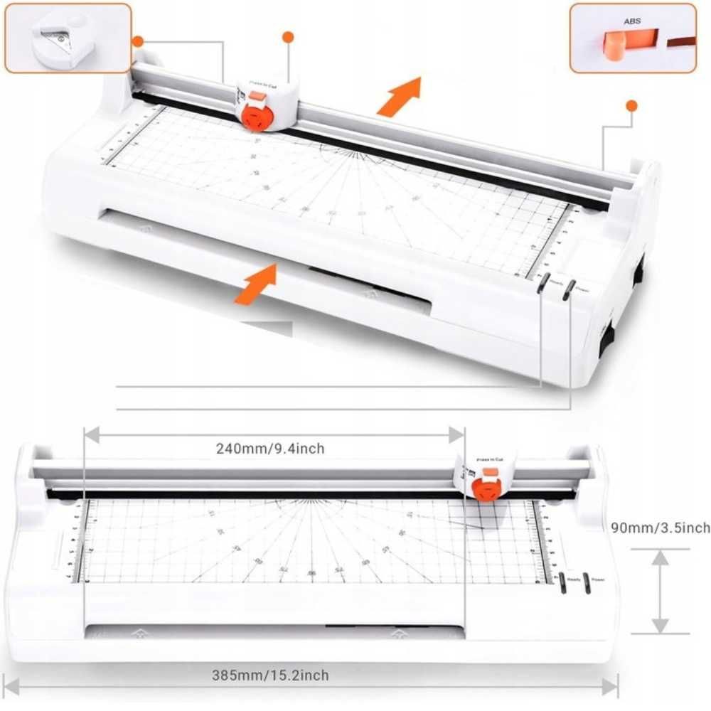 DUŻY zestaw - LAMINATOR laminarka A4 FOLIA do laminowania + AKCESORIA