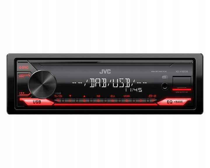 Radio samochodowe JVC KD-X182DB 1-DIN USB MP3 WMA WAV FLAC.