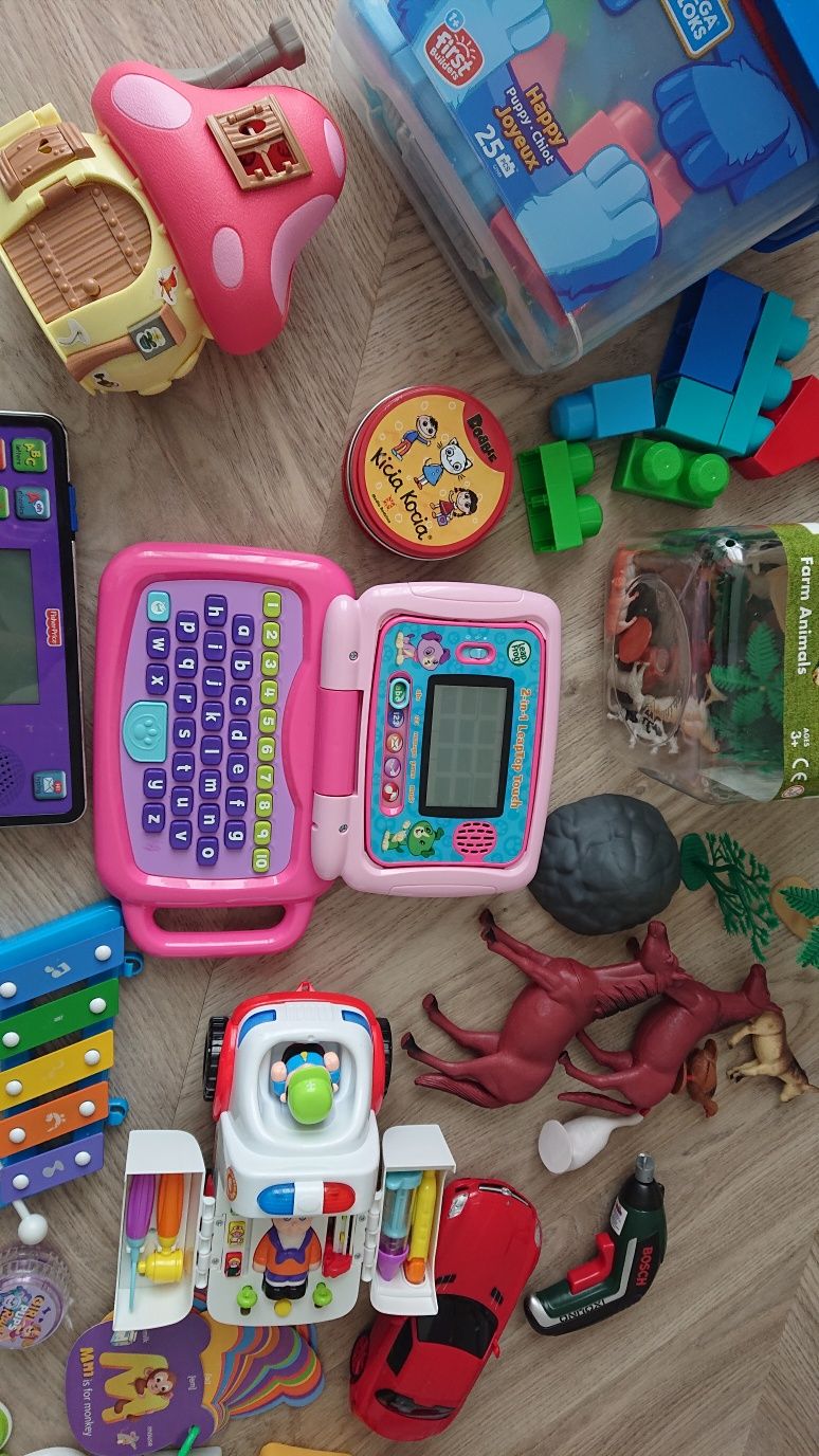 Zestaw zabawek Leap Frog, Fisher Price, Kicia kocia itp