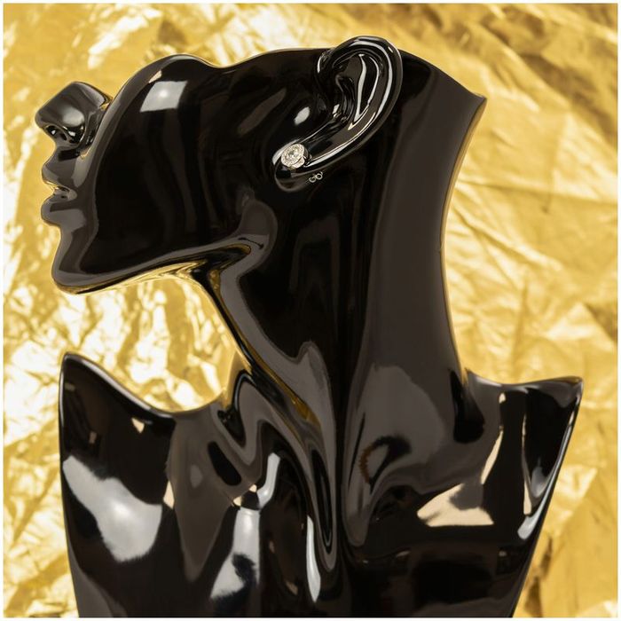 Srebrne Kolczyki Damskie Pr. 925 Cyrkonie Okrągłe / Białe Wkrętki + Gr