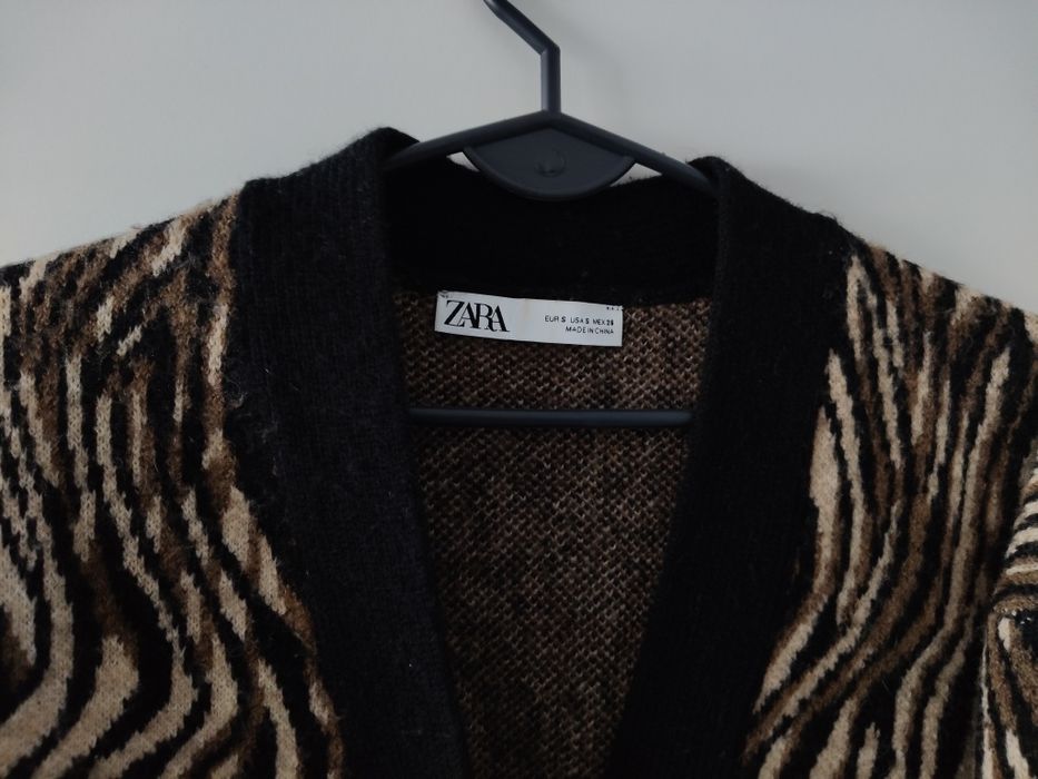 Sweter Zara kardigan gruby S 36