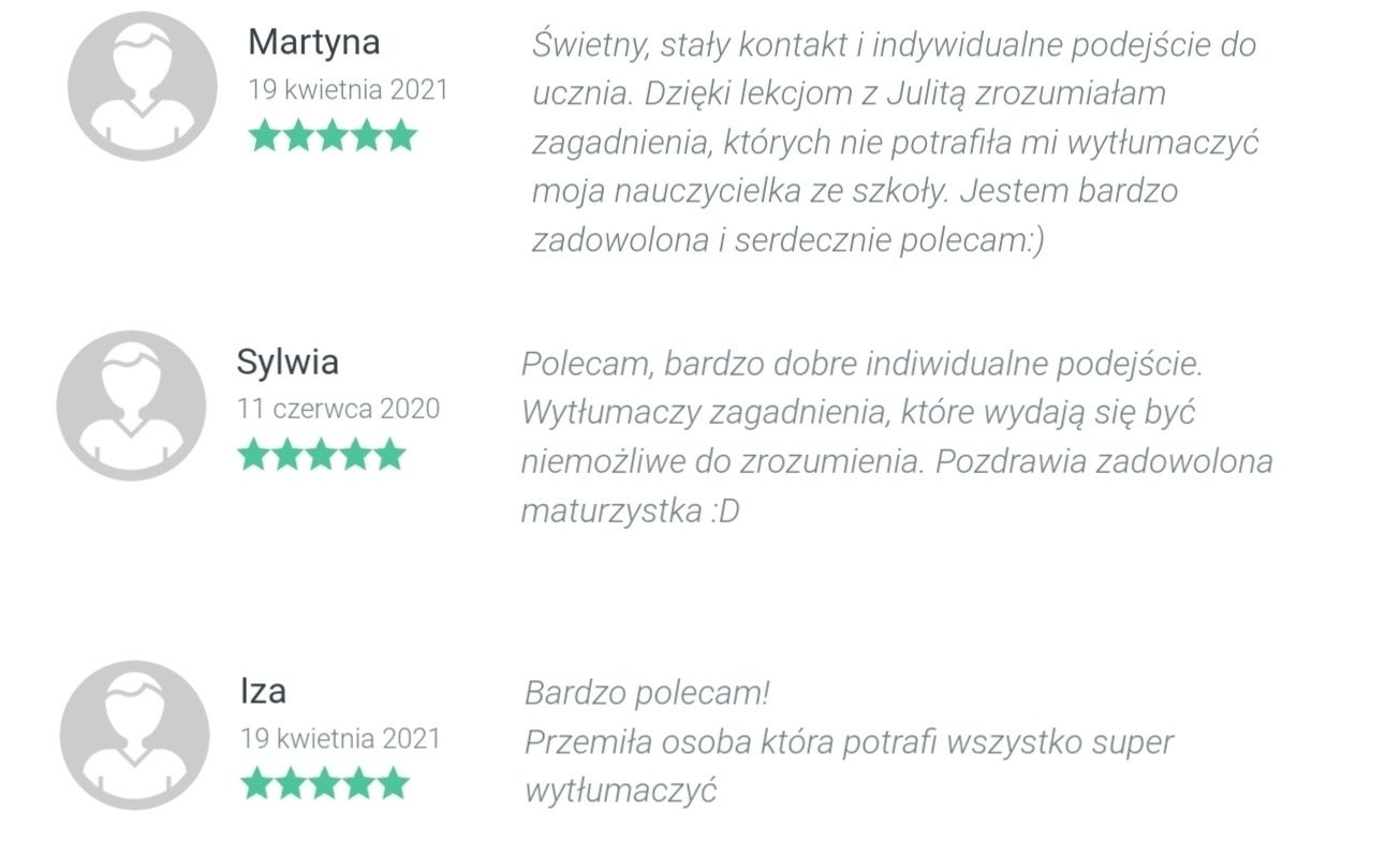 Korepetycje z matematyki | Matura, sprawdziany