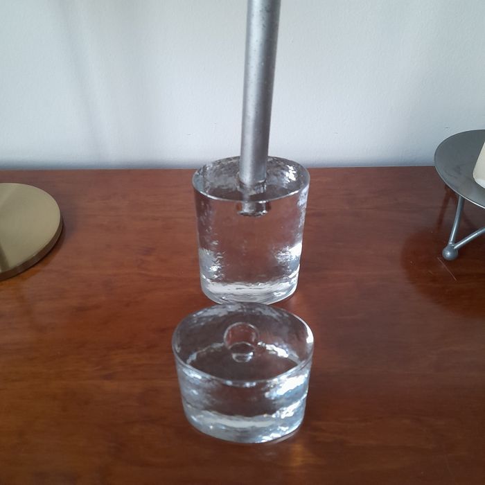 Castiçais vidro maciço