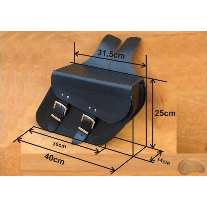 Sakwy boczne ze skóry ekologicznej  S132