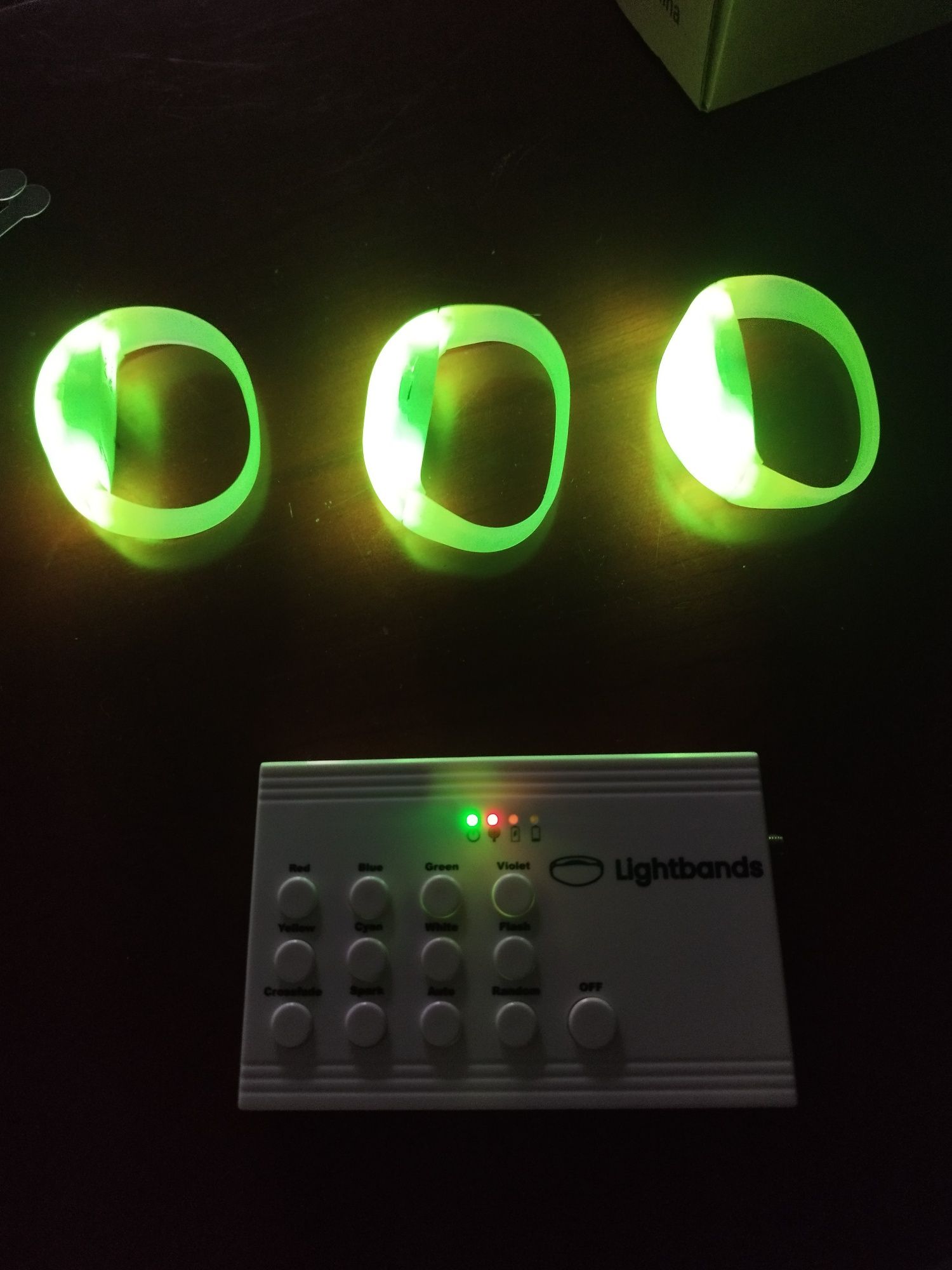Pulseiras led com controlador