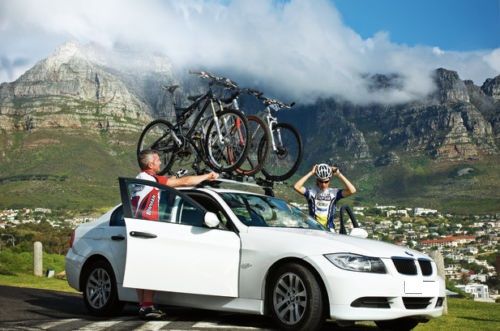 Barras de tejadilho para suporte de bicicletas da BMW