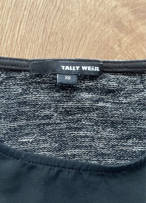 Szaro-czarna tunika, długi sweter, tally weijl, xxs