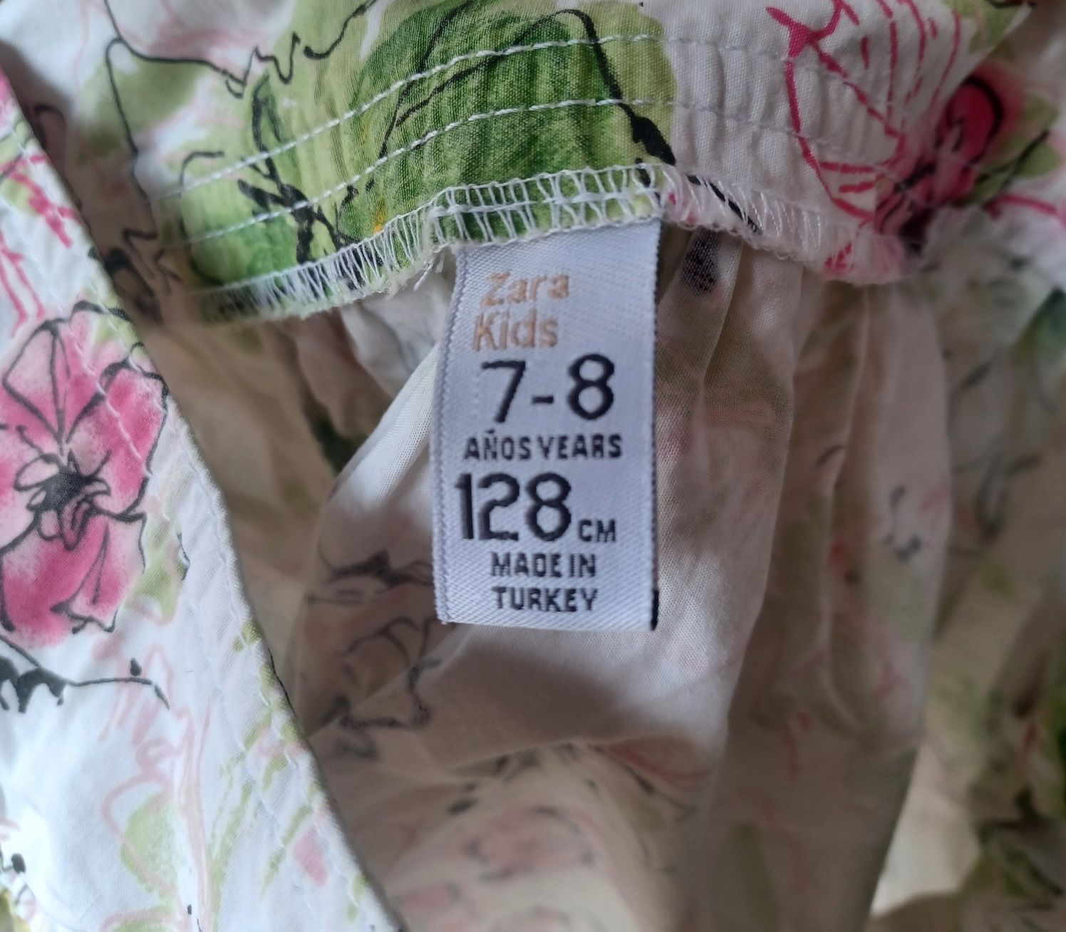 Zara Kids spódniczka spódnica 128 cm 7-8 lat kwiaty hit