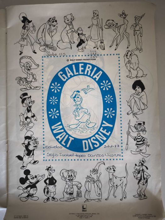Caderna de cromos Walt Disney comemorativa 50 anos (incompleta) - 1977