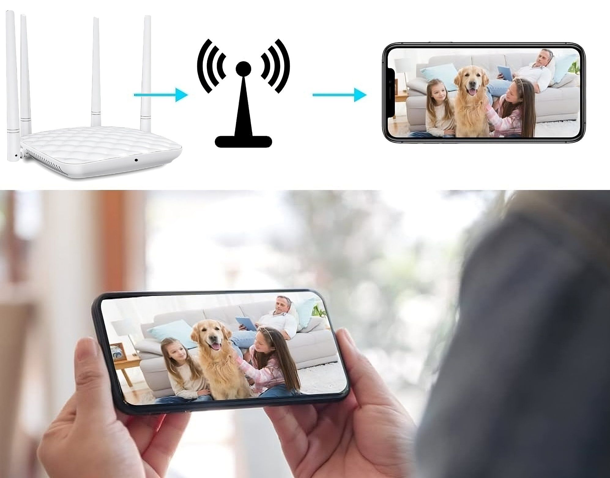 Ukryta KAMERA WiFi router szpiegowska detekcja PODGLĄD NA ŻYWO MKLY71