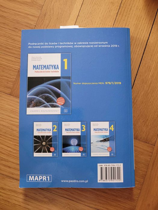 Matematyka 1, zakres rozszerzony Pazdro