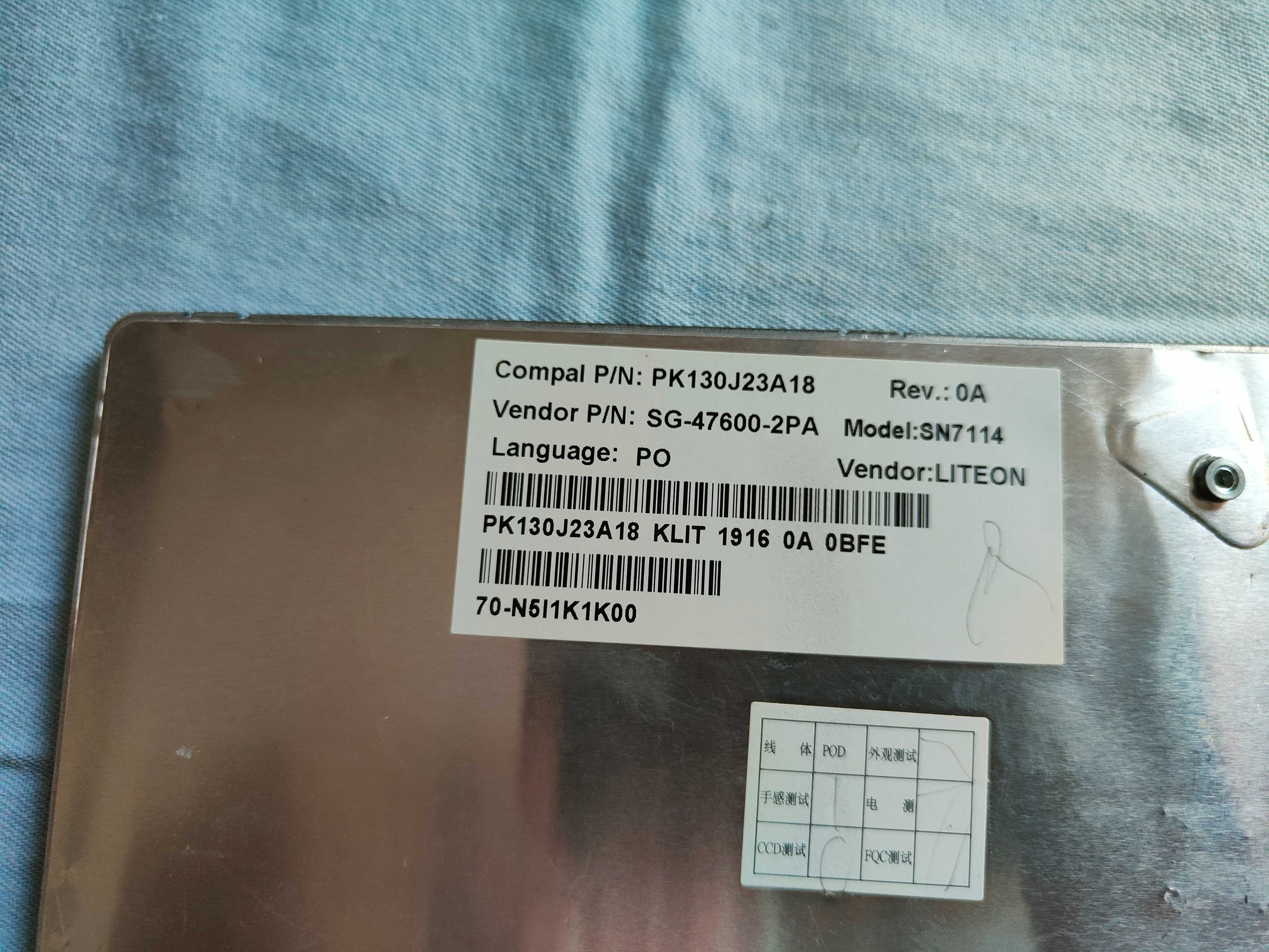Teclado e motherboard para  Asus K53U
