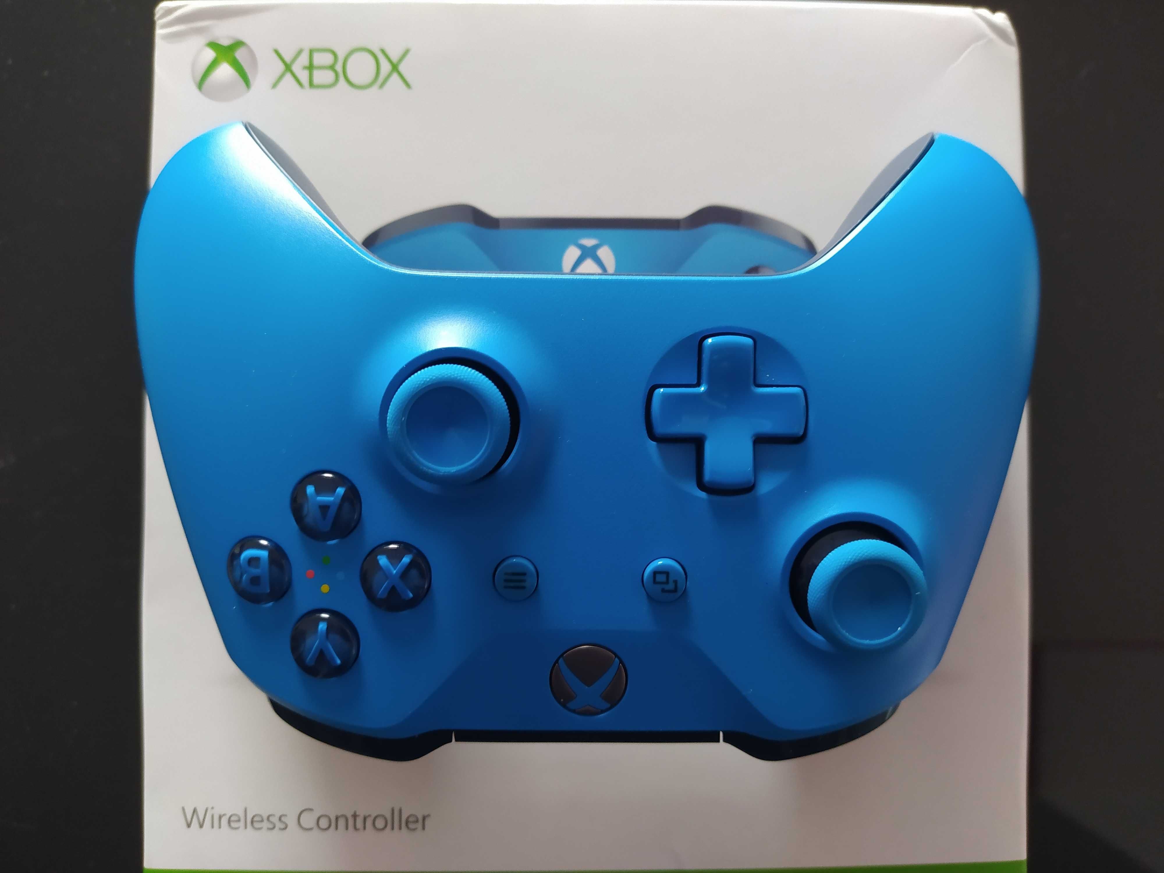 Pad kontroler Xbox one series niebieski idealny w pudełku