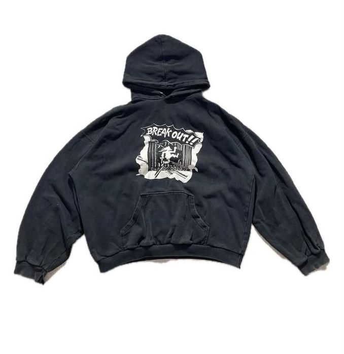 худі сіре з принтом