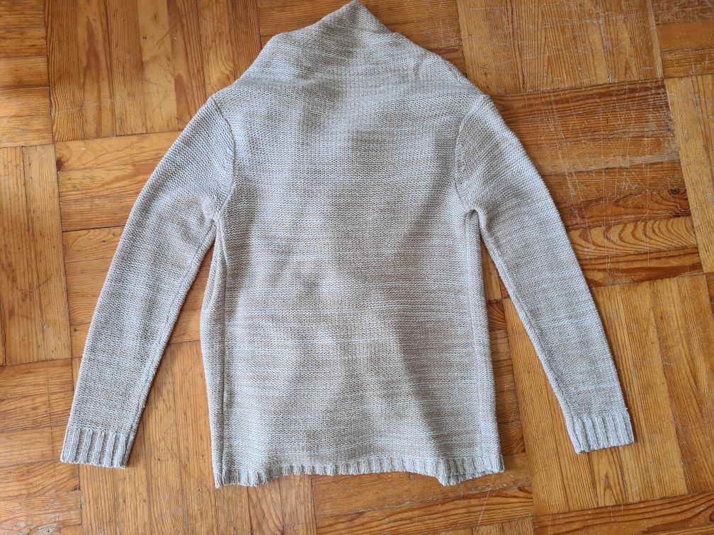 Sweter niezapinany kardigan beżowy Sinsay S